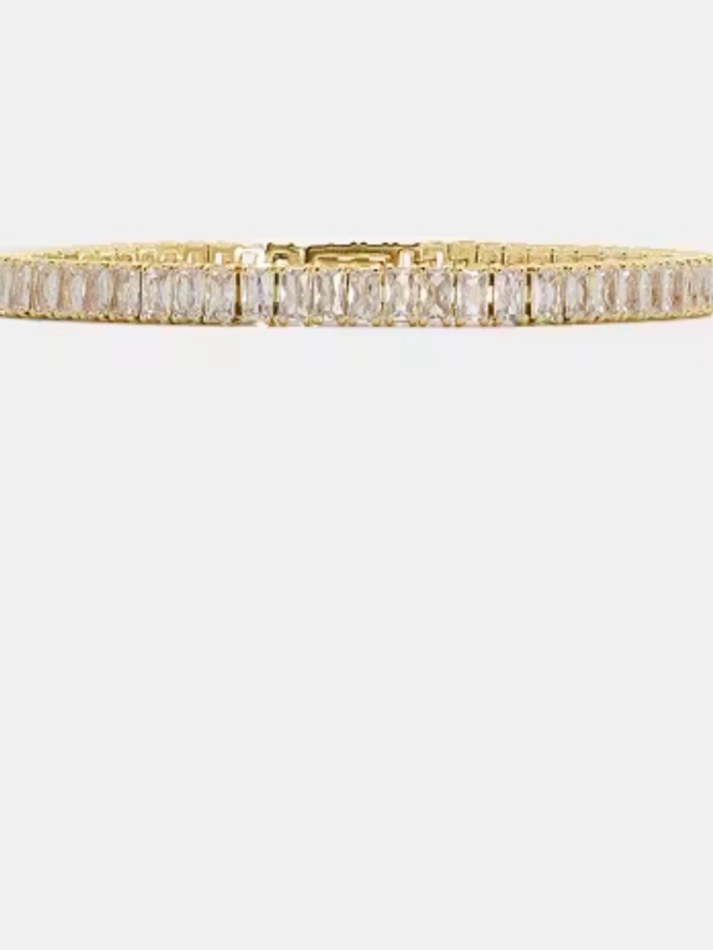 kate spade Clear/Gold Baguette Tennis Bracelet